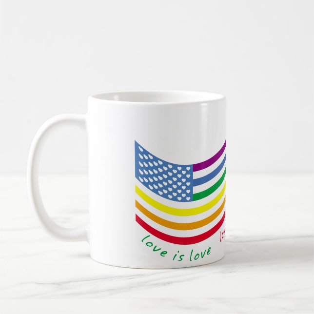 HBTQ-flagga Kaffemugg (Vänster)