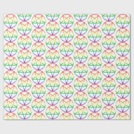 hbtq-flagga pentagram regnbåge presentpapper