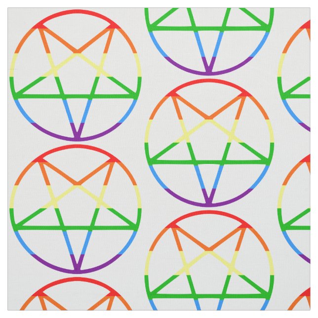 hbtq-flagga pentagram regnbåge tyg (Provkarta)