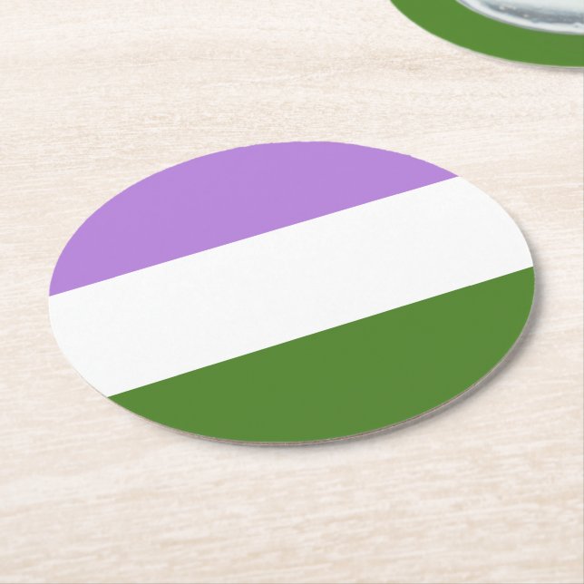 Hbtq-flaggan Underlägg Papper Rund (Vinklad)