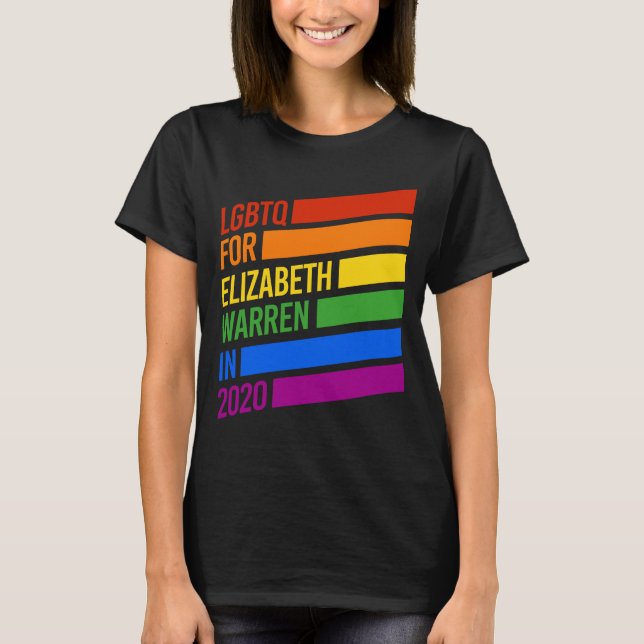 HBTQ FÖR ELIZABETH WARREN T SHIRT (Framsida)