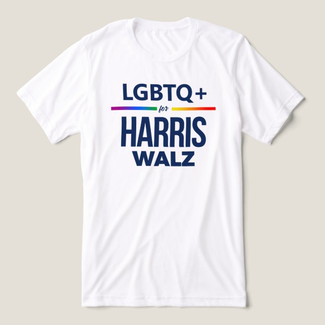 HBTQ+ för Harris Walz T Shirt (Design Framsida)