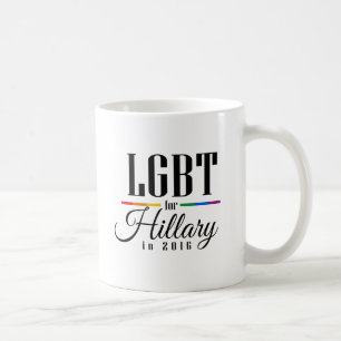 HBTQ FÖR HILLARY --.png Kaffemugg