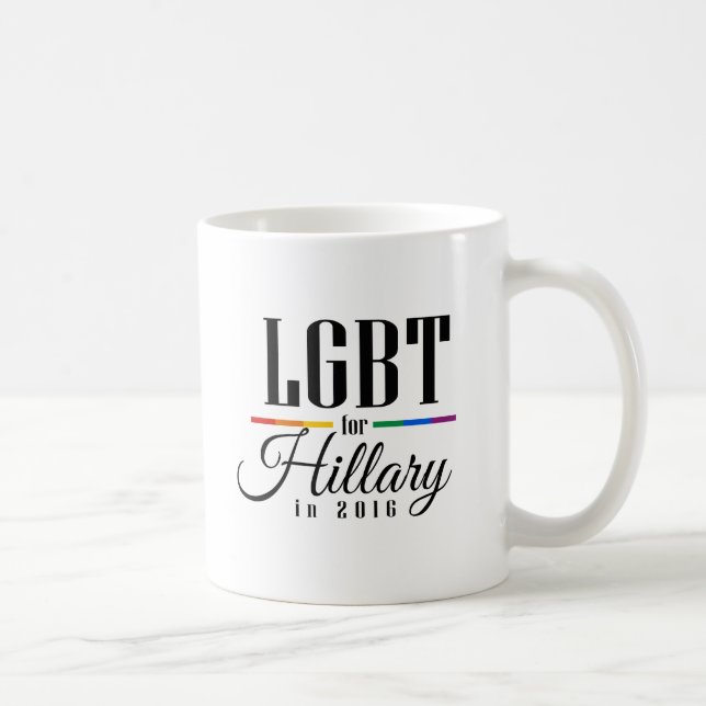 HBTQ FÖR HILLARY --.png Kaffemugg (Höger)