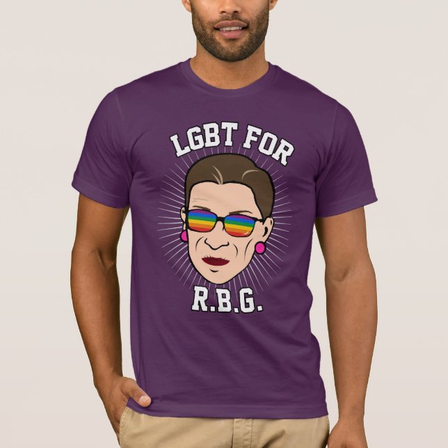 HBTQ för RBG - Ruth Bader Ginsburg Pride T Shirt (Framsida)