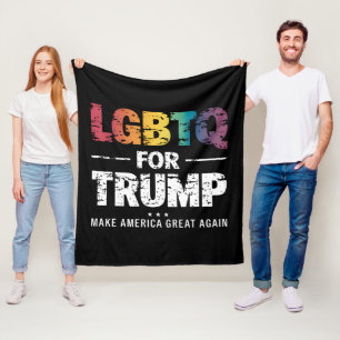 HBTQ FÖR TRUMP GAY LESBISK FÖR TRUMP 2024 FLEECEFILT