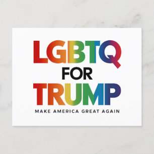 HBTQ FÖR TRUMP GAY LESBISK FÖR TRUMP 2024 VYKORT