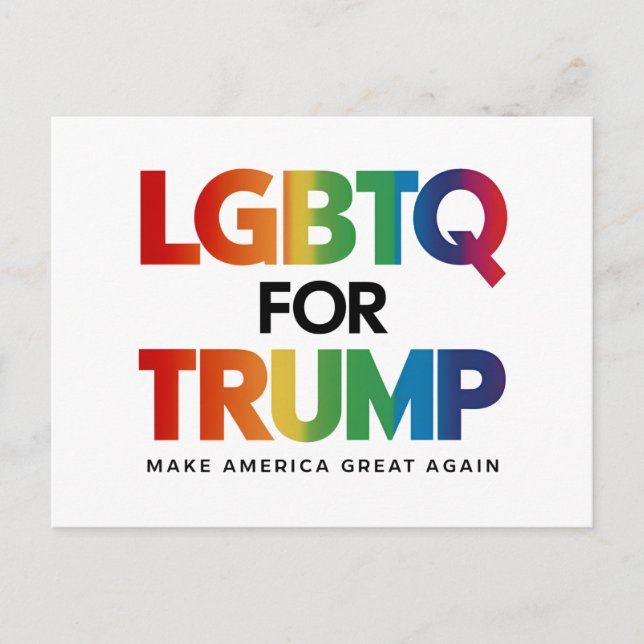 HBTQ FÖR TRUMP GAY LESBISK FÖR TRUMP 2024  VYKORT (Framsida)