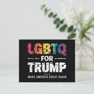 HBTQ FÖR TRUMP GAY LESBISK FÖR TRUMP 2024 VYKORT