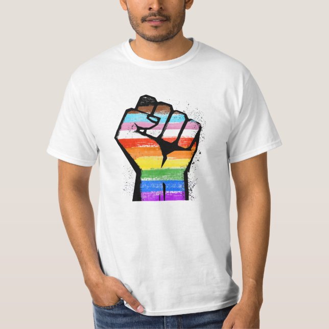 HBTQ FÖRBEREDANDE STOLTHET NÄVE T SHIRT (Framsida)