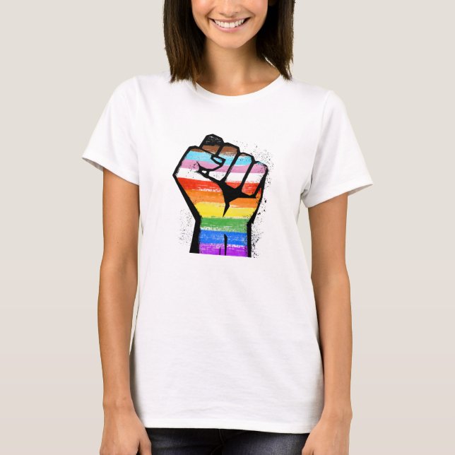 HBTQ FÖRBEREDANDE STOLTHET NÄVE T SHIRT (Framsida)