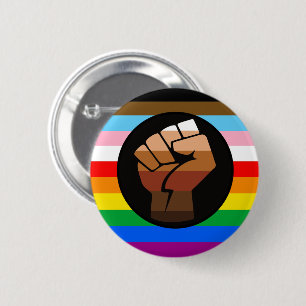 HBTQ+ Förbistring POC Pride Flagga Knapp