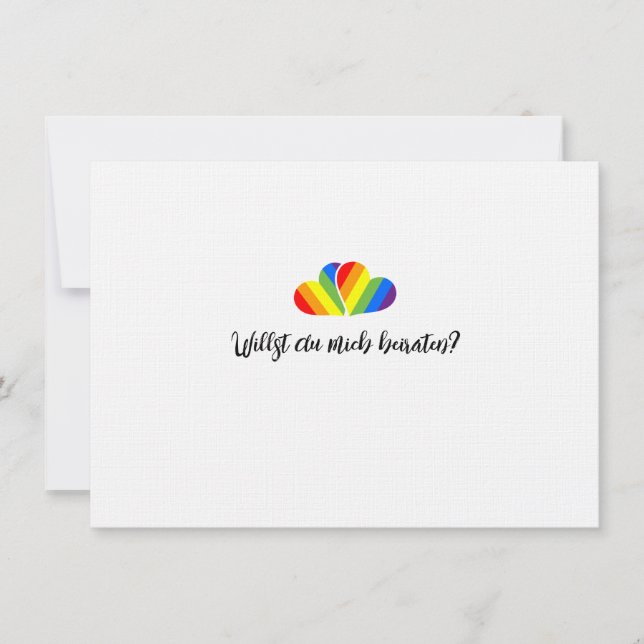 HBTQ-förlovningsbröllop Inbjudningar (Framsida)