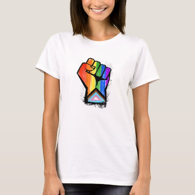 HBTQ FRAMSTEG PRIDE NÄVE T SHIRT (Framsida)