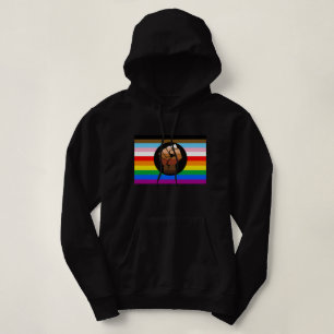 HBTQ+ Framstegs POC Pride Flagga T Shirt