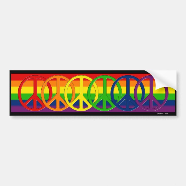 HBTQ Fredsbilsdekal Bildekal (Framsidan)