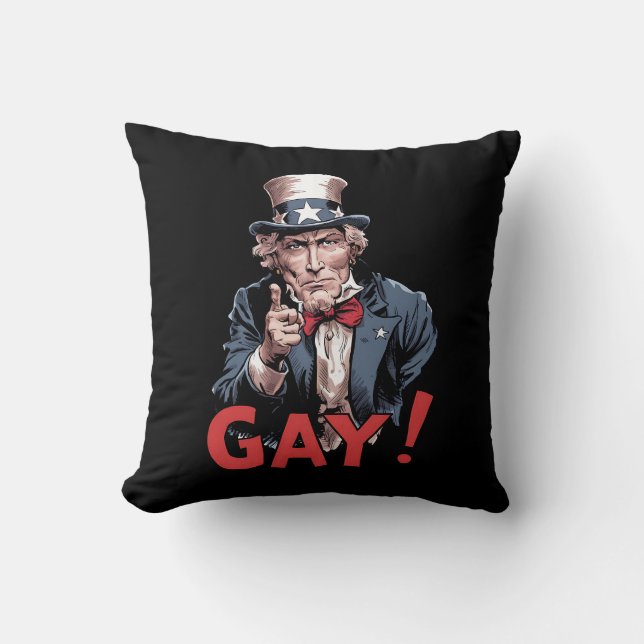 HBTQ Gay Allierad Pride Månad Roligt Kudde (Framsida)