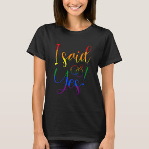 HBTQ Gay Förlovning Bröllop Bachelor Fest T Shirt