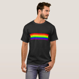 HBTQ Gay Pride Grundläggande 6 Färgers Regnbåge T Shirt