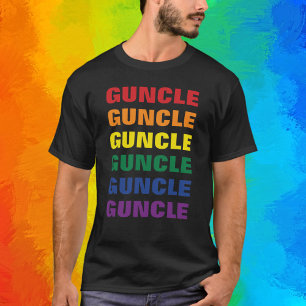 HBTQ Gay Pride Kul Och Rolig Gay Farbror Gubbe T Shirt