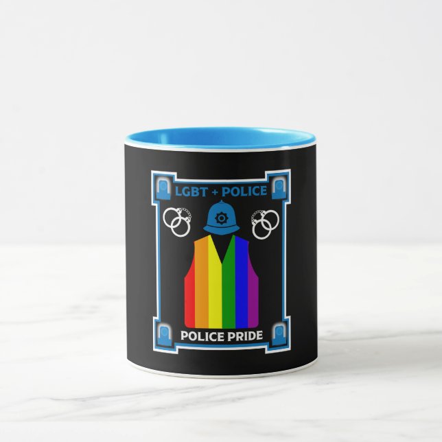 HBTQ+ Gay Pride Polis Mugg (Center)