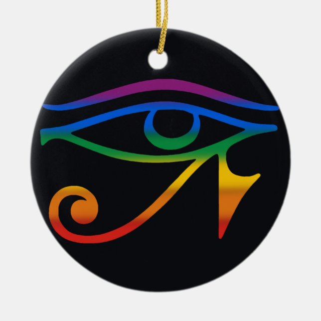 HBTQ Goth Pride Flagga Julgransprydnad Keramik (Framsidan)