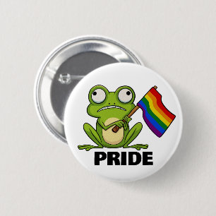 HBTQ-groda med stolthetsflagga Knapp