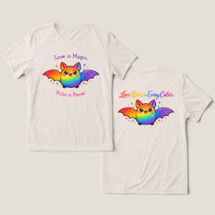 🦇🌈HBTQ Halloween-kärlek är magisk. Pride är makt T Shirt