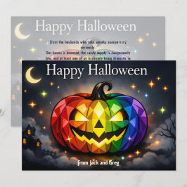 🎃🌈HBTQ Halloween-kort Inbjudningar