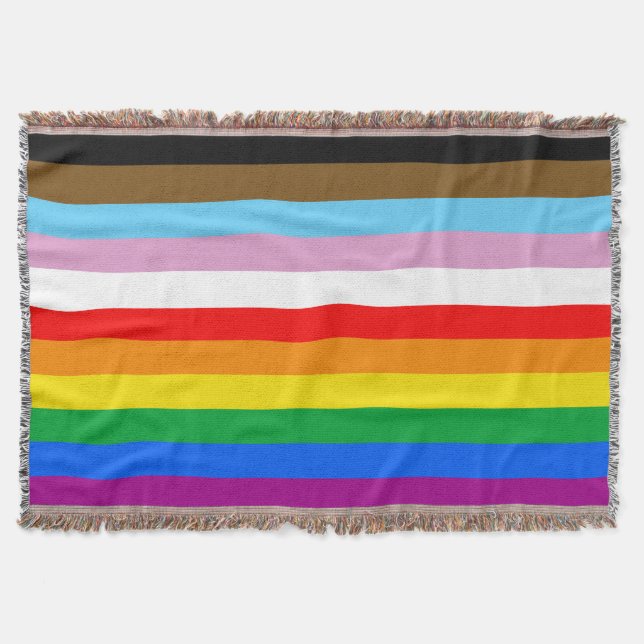 HBTQ+ INKLUDERANDE PRIDEFLAGG FILT (Framsidan)