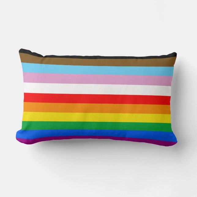HBTQ+ INKLUDERANDE PRIDEFLAGG LUMBARKUDDE (Framsida)