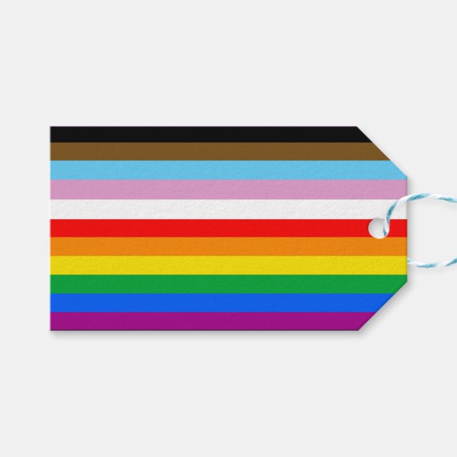 HBTQ+ INKLUDERANDE PRIDEFLAGG PRESENTETIKETT (Framsidan (Horisontell))