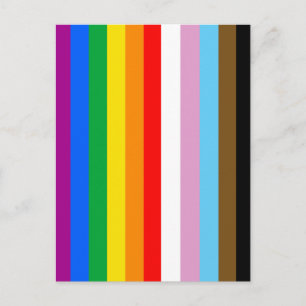 HBTQ+ INKLUDERANDE PRIDEFLAGG VYKORT
