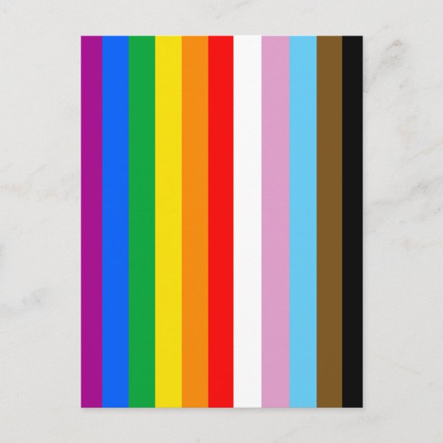 HBTQ+ INKLUDERANDE PRIDEFLAGG VYKORT (Framsida)