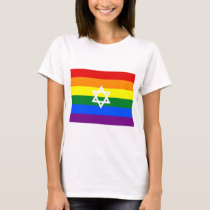 Hbtq-judisk stolthetsflagga t shirt