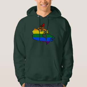 HBTQ kanadensisk stolthetskartajacka Hoodie