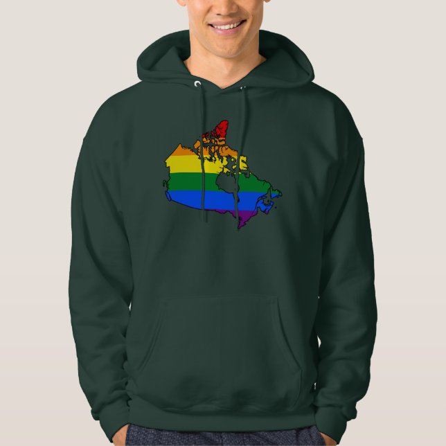 HBTQ kanadensisk stolthetskartajacka Hoodie (Framsida)