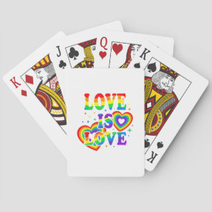 HBTQ Kärlek är kärlek Gay Pride HBTQ regnbågsflagg Casinokort