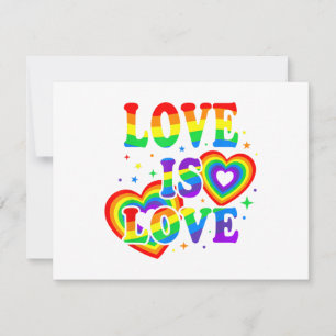 HBTQ Kärlek är kärlek Gay Pride HBTQ regnbågsflagg Spara Datumet