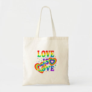 HBTQ Kärlek är kärlek Gay Pride HBTQ regnbågsflagg Tygkasse