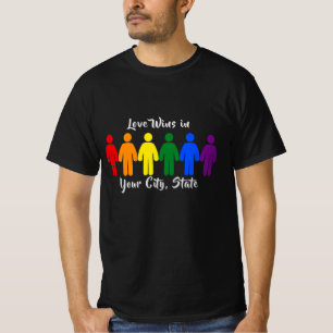 HBTQ+ Kärlek Vinner Prideflagga Människor T Shirt