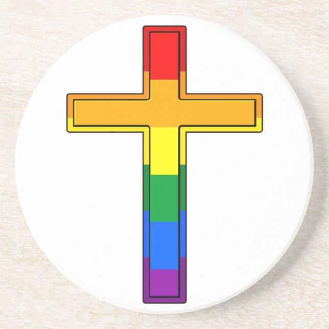 HBTQ-kors Underlägg Sandsten (Framsidan)