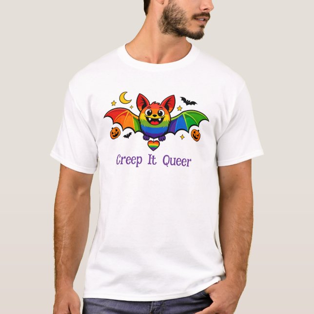 🎃🌈HBTQ Kuslig och fantastisk   T Shirt (Framsida)