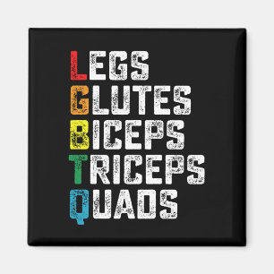 HBTQ Lår Stuss Biceps Triceps Quadriceps Rolig Gym Magnet