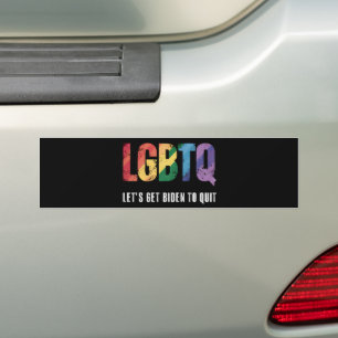 HBTQ Låt oss få Biden att avsluta Gay Pride Bildekal
