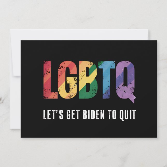 HBTQ Låt oss få Biden att hålla tyst om Pride  Inbjudningar (Framsida)
