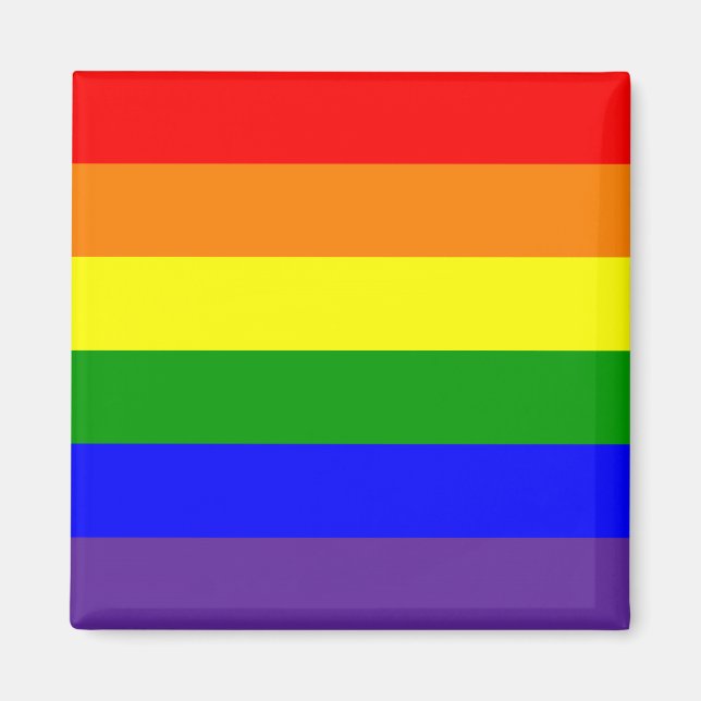 HBTQ Lesbisk HBTQ Pride Regnbåge Magnet (Framsidan)