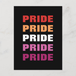 HBTQ Lesbisk Stolthet Anpassningsbar Upprepad Text Vykort