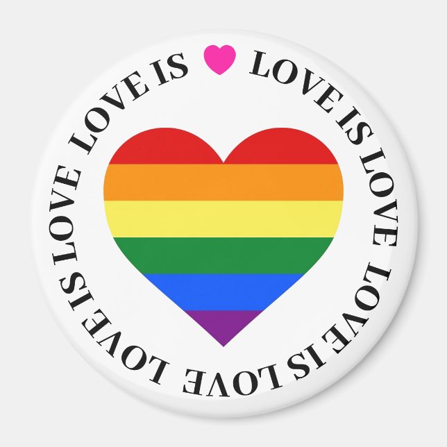HBTQ-magneter - Kärlek är kärlek Magnet (Framsidan)