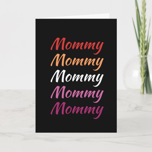 HBTQ Mamma Lesbisk Stolthet Mamma Mors Dag Kort (Framsida)